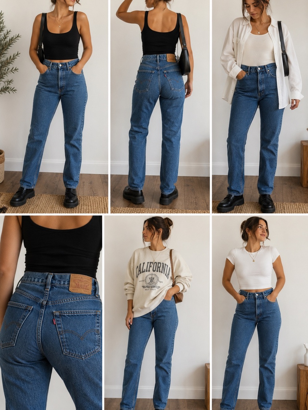 Vintage 1980’s Levi's Classic Straight-Leg Jeans in Blue Denim 501’s